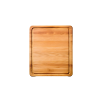 Empty square cutting board for top view food product display, isolated on transparent background, cut out, or clipping path. png