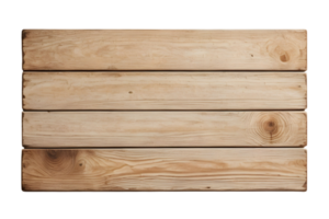 Blank wooden plank signs isolated on transparent background, cutout, or clipping path. png