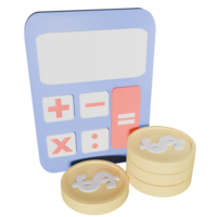 3d la finance calcul illustration png