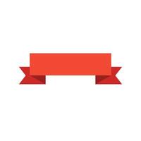 Stylish Red Ribbon Icon Elevate Your Graphic Design with this Decorative Element vector