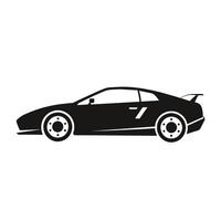 Modern Side View Car Icon - Stylish Silhouette for Designers vector