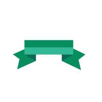 Enhance Your Website with a Trendy Green Ribbon Icon Perfect for Logos and Graphics vector