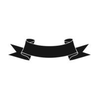 Crafting Elegance Incorporate a Trendy Stylish Curled Ribbon Black Icon into Your Graphics vector