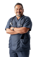 portrait of Mexican fat male doctor png