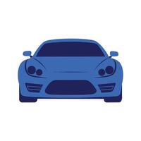 Sleek Blue Sports Car Design Front View Icon vector