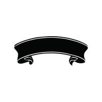 Black Ribbon Icon Silhouette Design Elevate Your Website Aesthetics with This Elegant Element vector