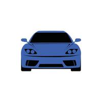 Blue Sports Car Front View Icon Graphic vector