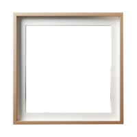 empty space old natural wooden photo or border blank frame isolated on transparent background. png