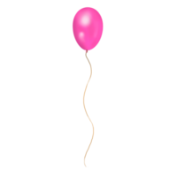 Rosa balão isolado em transparente fundo png