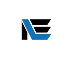 Abstract letter NE logo icon design concept template. vector