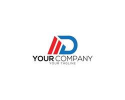 Letter MD abstract logo icon design monogram template illustration. vector
