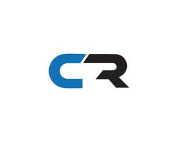 Initial letter CR logo design concept template. vector