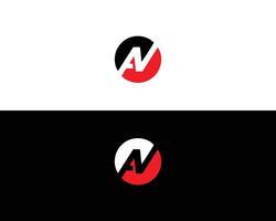 AV letter logo icon design concept template. vector