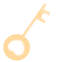 Golden key symbol clip art png