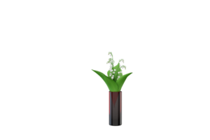 a vase with flowers on a transparent background png