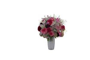 a vase with flowers on a transparent background png