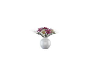 un florero con flores en un transparente antecedentes png