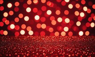 Navidad Navidad antecedentes rojo resumen enamorado rojo Brillantina bokeh Clásico luces foto