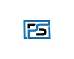 Initial Letter PS logo icon design concept template. vector