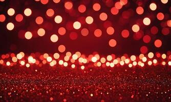 Christmas xmas background red abstract valentine Red glitter bokeh vintage lights photo