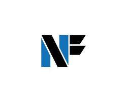 inicial letra nf logo icono diseño concepto modelo. vector