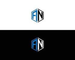 AN Letter logo icon design concept template. vector