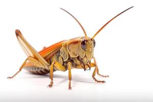 Grasshopper isolated on white background.. photo