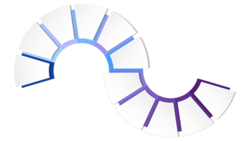 bleu Ton cercle infographie avec 11 pas, processus ou options. présentation faire glisser modèle. png