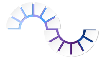 blu tono cerchio Infografica con 12 passi, processi o opzioni. presentazione diapositiva modello. png