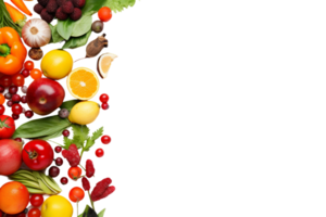 Seasonal Fruits and Vegetables with Clipdrop on transparent background. png