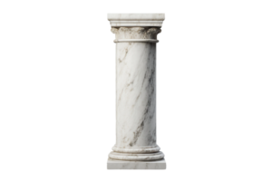 Classical Marble Column on transparent background. png