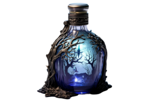 clair de lune élixir potion bouteille sur transparent Contexte. png