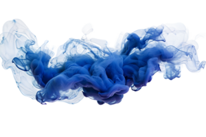 Indigo Smoke Cloud on transparent background. png