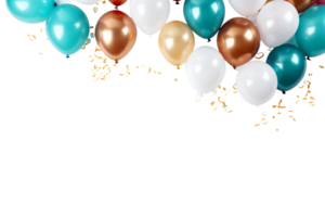 Festive Party Decorations on transparent background. png