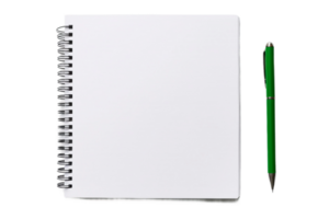 Notebook and Pen on transparent background. png