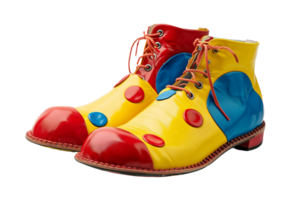 Clown Shoes On Transparent Background. png