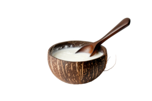 Coconut Milk On Transparent Background. png