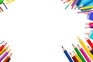 Stationery and School Supplies on transparent background. png