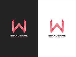 W modern letter logo design. vector