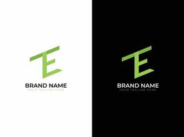 TE letter logo design vector