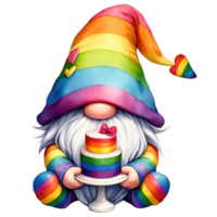 stolthet regnbåge gnome tema. png