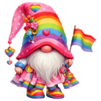 stolthet regnbåge gnome tema. png