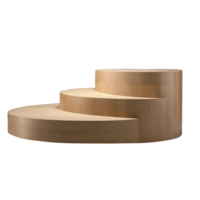 Decorative wooden stepped podium for products png