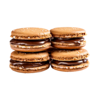 Sandwich cookies with chocolate filling png