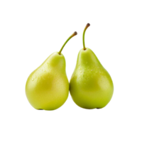 Two ripe green Chinese pears png