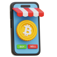 crypto magasin 3d illustration png