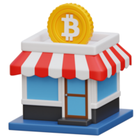 Crypto Store 3d Illustration png