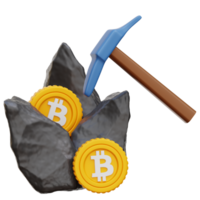 crypto estrazione 3d illustrazione png