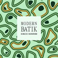 abstract modern batik motif seamless design vector