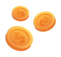 falling gold coins png